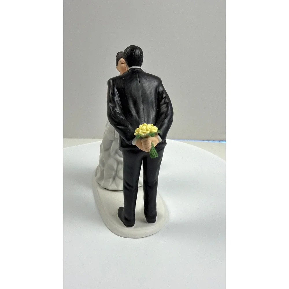 Weddingstar Ball and Chain Funny Wedding Cake Topper Porcelain Figurine Rare